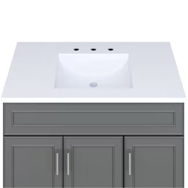 Dark Gray Single Sink Bathroom Vanity