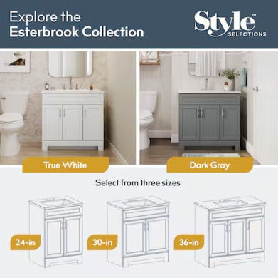 Dark Gray Single Sink Bathroom Vanity