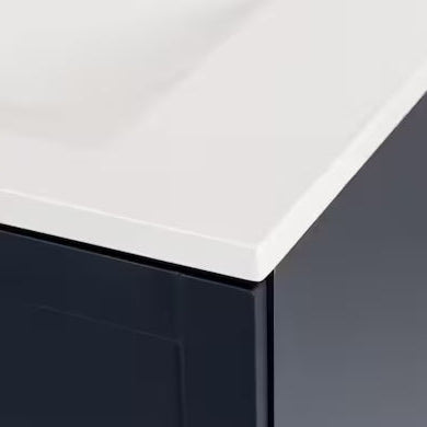 Deep Blue Double Sink Bathroom Vanity
