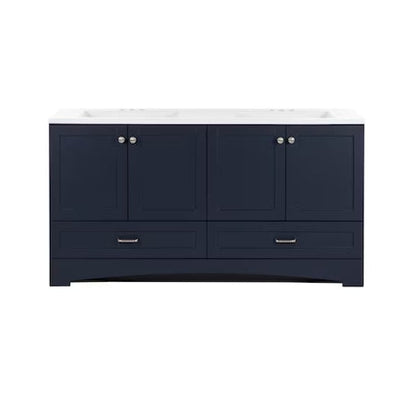 Deep Blue Double Sink Bathroom Vanity