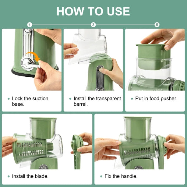 (New) SUSTEAS Rotary Cheese Grater