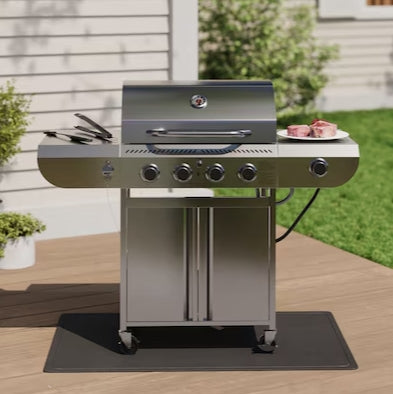 COWSAR Stainless steel Style 4B 4 -Burner Liquid Propane Gas Grill 1 -Side Burner