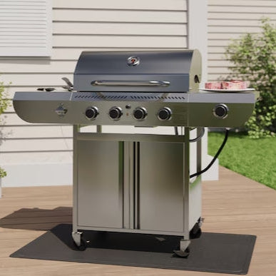 COWSAR Stainless steel Style 4B 4 -Burner Liquid Propane Gas Grill 1 -Side Burner