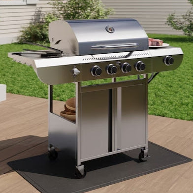 COWSAR Stainless steel Style 4B 4 -Burner Liquid Propane Gas Grill 1 -Side Burner