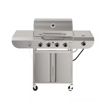 COWSAR Stainless steel Style 4B 4 -Burner Liquid Propane Gas Grill 1 -Side Burner