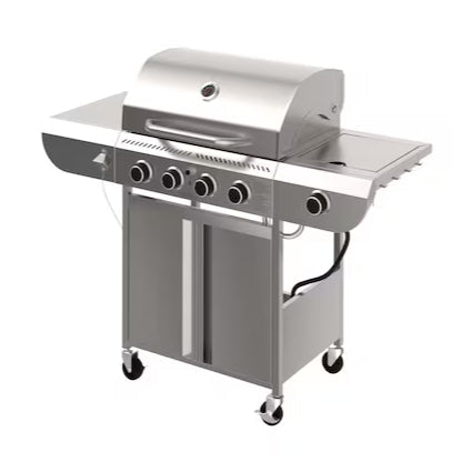 COWSAR Stainless steel Style 4B 4 -Burner Liquid Propane Gas Grill 1 -Side Burner