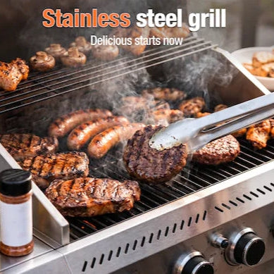 COWSAR Stainless steel Style 4B 4 -Burner Liquid Propane Gas Grill 1 -Side Burner