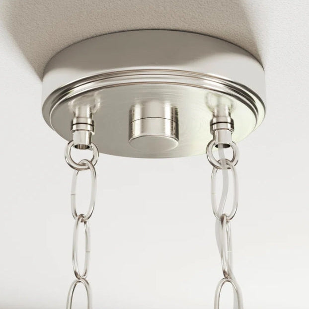 Tiana 5-Light Driftwood & Brushed Nickel Linear Chandelier