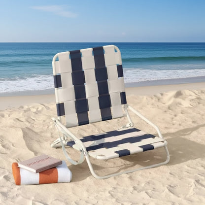 Webstrap Beach Sand Chair - Navy Blue