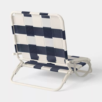 Webstrap Beach Sand Chair - Navy Blue