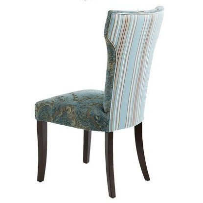 Teal Damask Carmilla Dining Chair