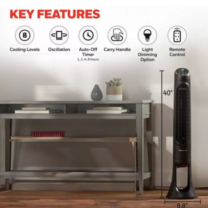 (New) Honeywell Quiet Set 8-Speed Oscillating Tower Fan