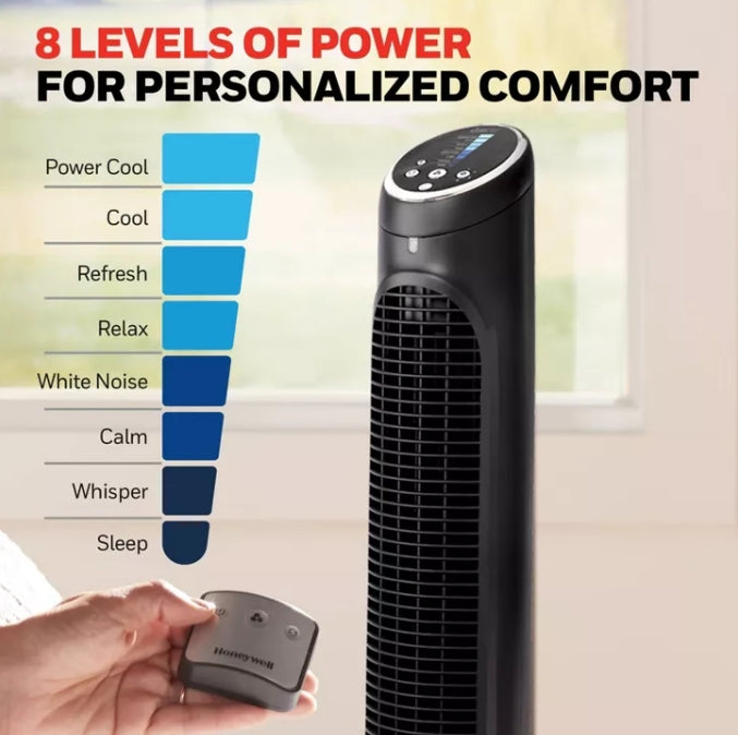 (New) Honeywell Quiet Set 8-Speed Oscillating Tower Fan