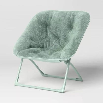 (New) Folding Dish Kids' Chair Dark Green - Pillowfort