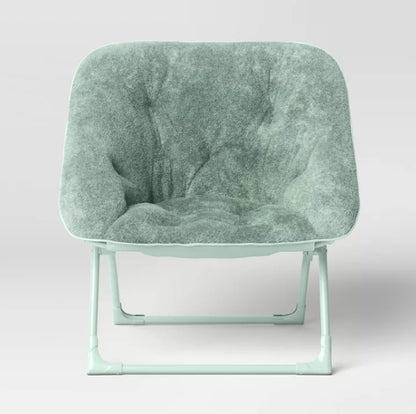 (New) Folding Dish Kids' Chair Dark Green - Pillowfort