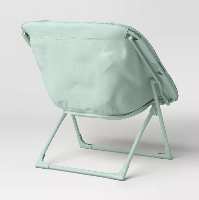 (New) Folding Dish Kids' Chair Dark Green - Pillowfort