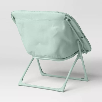 (New) Folding Dish Kids' Chair Dark Green - Pillowfort