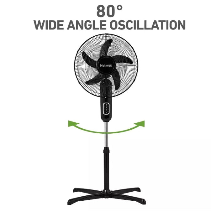 (New) Holmes 16" Blade Breeze Manual Stand Oscillating Fan