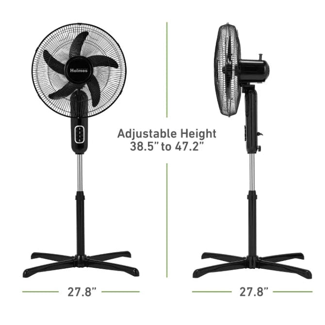 (New) Holmes 16" Blade Breeze Manual Stand Oscillating Fan