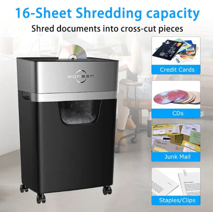 Bonsen Cross-Cut Paper Shredder