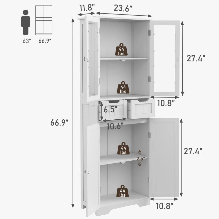 White Cabinet Storage Cabinet