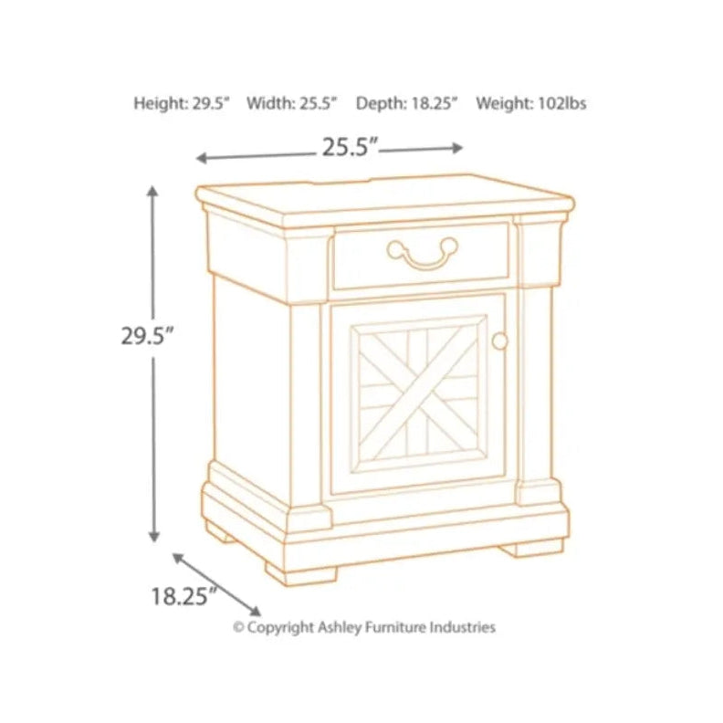 (New) Ashley Furniture Bolanburg One Drawer Nightstand