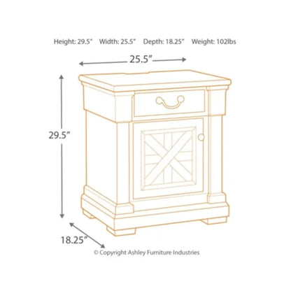 (New) Ashley Furniture Bolanburg One Drawer Nightstand