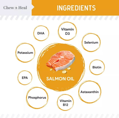 (New) Chew + Heal Norwegian Salmon Oil for Dogs