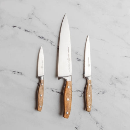 (New) Forged Acacia, 3-Piece Knife Set