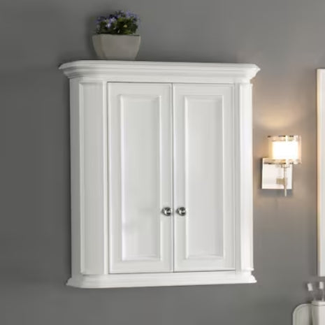 (New) White Soft Close Bathroom Wall Cabinet