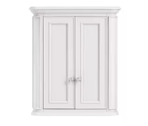 (New) White Soft Close Bathroom Wall Cabinet