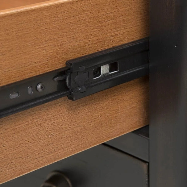 Six Drawers Dresser in Wire Brushed Antique Black Finish