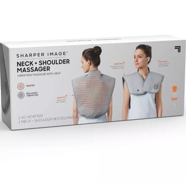 Sharper Image Heated Neck and Shoulder Massager Wrap