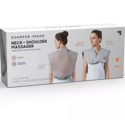 Sharper Image Heated Neck and Shoulder Massager Wrap