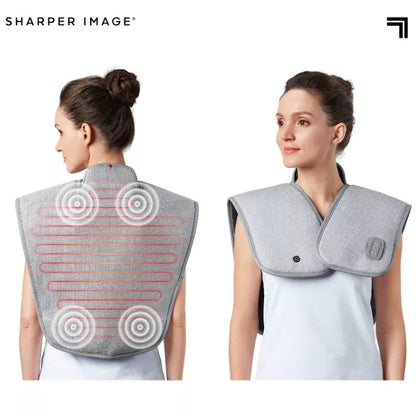Sharper Image Heated Neck and Shoulder Massager Wrap