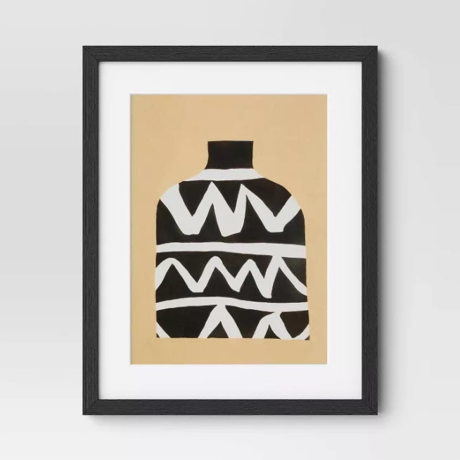 (Set of 2) 16" x 20" Vase Set I and II Framed Decorative Wall Art Set