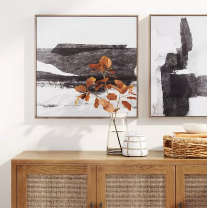 (Set of 2) 24" x 24" Framed Canvas Black - Threshold™