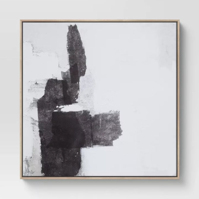 (Set of 2) 24" x 24" Framed Canvas Black - Threshold™