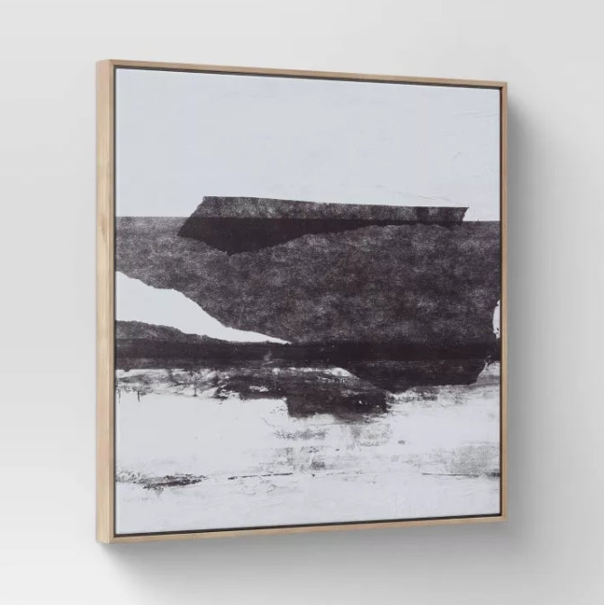 (Set of 2) 24" x 24" Framed Canvas Black - Threshold™