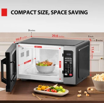 TOSHIBA EM131A5C-SS Countertop Microwave Ovens 1.2 Cu Ft with 12.4" Removable Turntable Smart Humidity Sensor