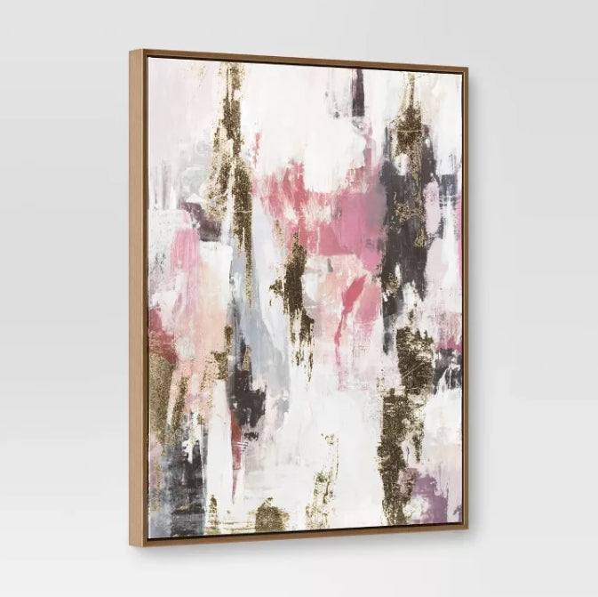 (Set of 2) 16"x20" Foil Abstract Canvas Framed Arts - Threshold™