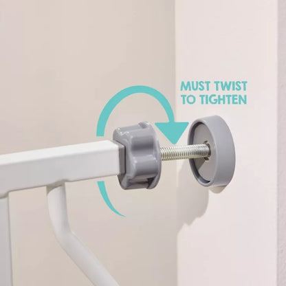 Regalo Easy Step Metal Walk Through Gate - White