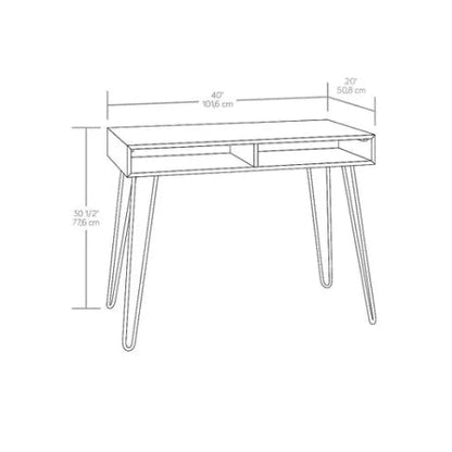 (New) Hairpin Writing Desk with Storage White - Threshold
