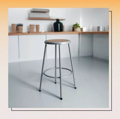 (New) Hampden Furnishings 30" Felix Collection Steel Stool Gray