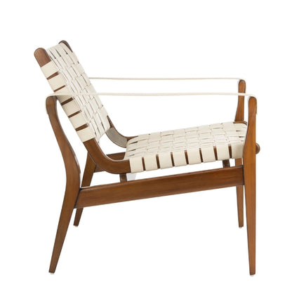 SAFAVIEH Couture Dilan Modern Leather Solid Safari Chair