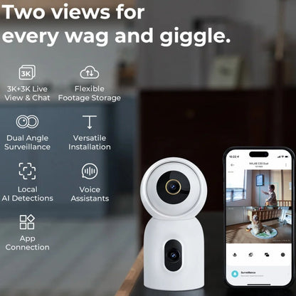 IMILAB C30 Dual 3K+3K WiFi Plug-in Indoor Camera