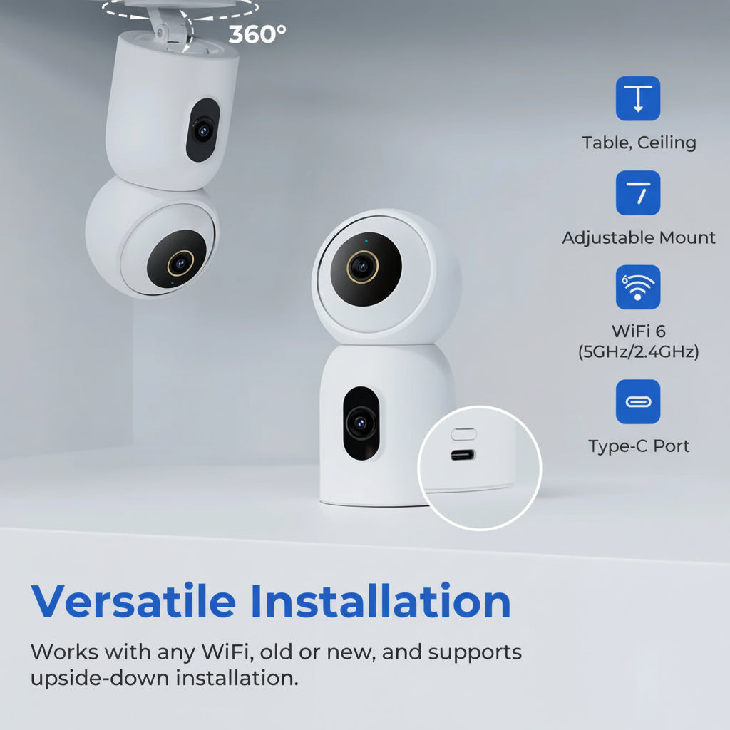 IMILAB C30 Dual 3K+3K WiFi Plug-in Indoor Camera