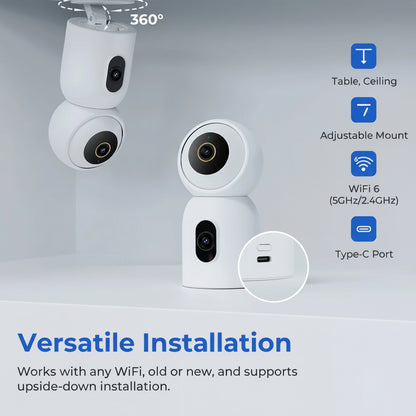 IMILAB C30 Dual 3K+3K WiFi Plug-in Indoor Camera