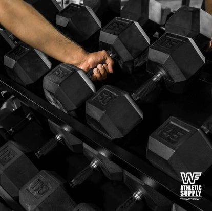 15lbs. Rubber Encased Hex Dumbbells