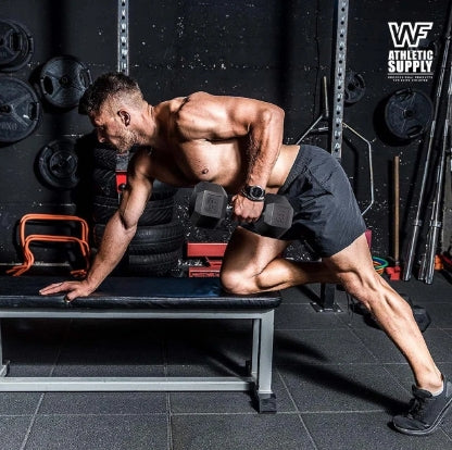 15lbs. Rubber Encased Hex Dumbbells